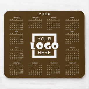 Fügen Sie Ihr eigenes Geschäft-Logo 2026 Kalender Mousepad