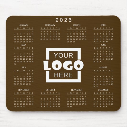 Fügen Sie Ihr eigenes Geschäft-Logo 2026 Kalender Mousepad (Vorne)