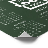 Fügen Sie Ihr eigenes Geschäft-Logo 2026 Kalender Poster (Ecke)