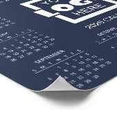 Fügen Sie Ihr eigenes Geschäft-Logo 2026 Kalender  Poster (Ecke)