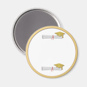 Fügen Sie Ihr eigenes Gold Abschluss Magnet hinzu (Vorderseite/Rückseite)