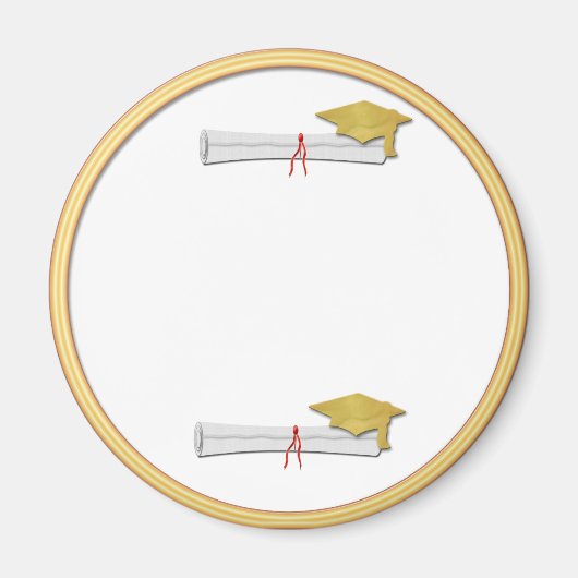 Fügen Sie Ihr eigenes Gold Abschluss Magnet hinzu (Vorne)