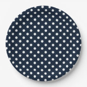 Fügen Sie Ihr eigenes Hintergrundfarbe Polka Dots Pappteller (Vorderseite)