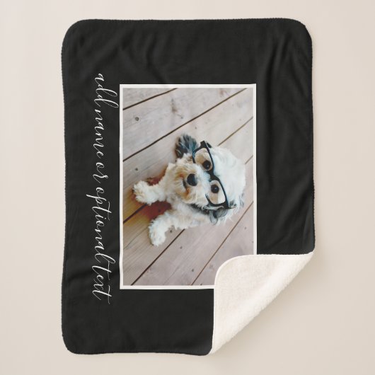 Fügen Sie Ihr eigenes horizontales Foto kann die s Sherpadecke (Vorderseite)
