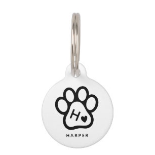Fügen Sie Ihr eigenes Hundetier-Monogramm hinzu Haustiermarke