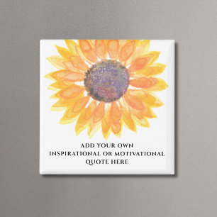 Fügen Sie Ihr eigenes inspirierendes Zitat Sonnenb Magnet