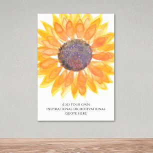 Fügen Sie Ihr eigenes inspirierendes Zitat Sonnenb Poster