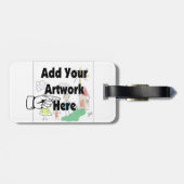 Fügen Sie Ihr eigenes Kunstwerk oder Kid's Artwork Gepäckanhänger (Rückseite horizontal)