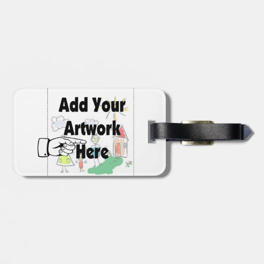 Fügen Sie Ihr eigenes Kunstwerk oder Kid's Artwork Gepäckanhänger (Rückseite horizontal)