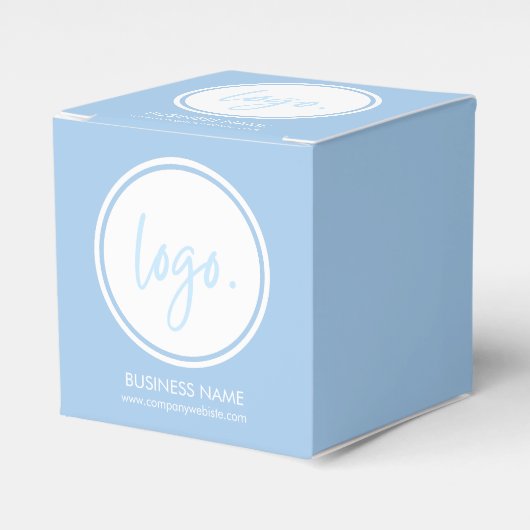 FÜGEN SIE IHR EIGENES LOGO EIN EINFACHES BLAU-UNTE GESCHENKSCHACHTEL (Vorderseite)