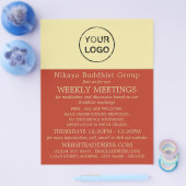 Fügen Sie Ihr eigenes Logo hinzu, Buddhismus, budd Flyer (Einzeln)