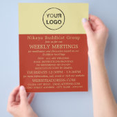 Fügen Sie Ihr eigenes Logo hinzu, Buddhismus, budd Flyer (Hand)