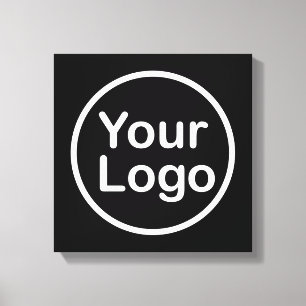 Fügen Sie Ihr eigenes Logo hinzu Schwarzer Hinte Leinwanddruck