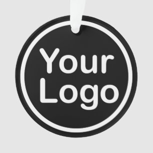 Fügen Sie Ihr eigenes Logo hinzu Schwarzer Hinte Ornament