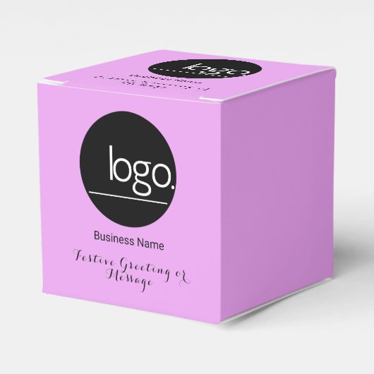 FÜGEN SIE IHR EIGENES LOGO LILA LAVENDER BUSINESS GESCHENKSCHACHTEL (Vorderseite)