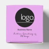 FÜGEN SIE IHR EIGENES LOGO LILA LAVENDER BUSINESS GESCHENKSCHACHTEL (Oben)