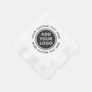 Fügen Sie Ihr eigenes Logo und Ihren eigenen Text Serviette