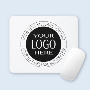 Fügen Sie Ihr eigenes Logo und kreisförmigen Text Mousepad