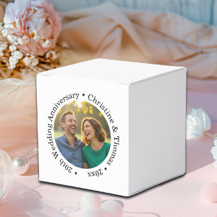 Fügen Sie Ihr eigenes Paar-Foto 20. Hochzeitstag h Geschenkschachtel