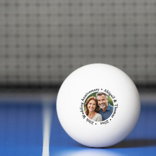 Fügen Sie Ihr eigenes Paar-Foto 20. Hochzeitstag h Tischtennisball