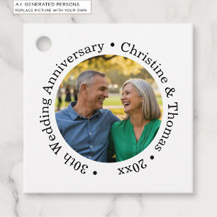 Fügen Sie Ihr eigenes Paar-Foto 30. Hochzeitstag h Geschenkanhänger