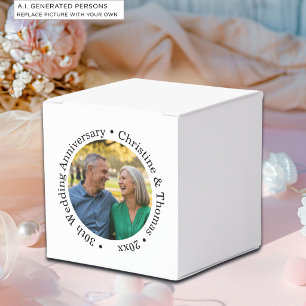 Fügen Sie Ihr eigenes Paar-Foto 30. Hochzeitstag h Geschenkschachtel
