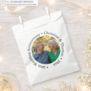 Fügen Sie Ihr eigenes Paar-Foto 30. Hochzeitstag h Geschenktütchen