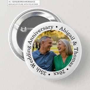 Fügen Sie Ihr eigenes Paar-Foto 35. Hochzeitstag h Button