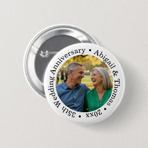 Fügen Sie Ihr eigenes Paar-Foto 35. Hochzeitstag h Button