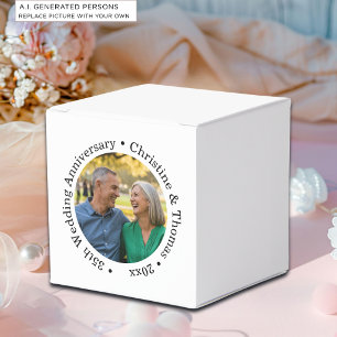 Fügen Sie Ihr eigenes Paar-Foto 35. Hochzeitstag h Geschenkschachtel