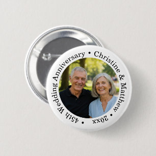 Fügen Sie Ihr eigenes Paar-Foto 45. Hochzeitstag h Button
