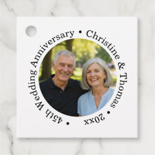 Fügen Sie Ihr eigenes Paar-Foto 45. Hochzeitstag h Geschenkanhänger