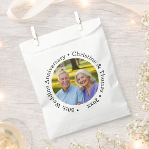 Fügen Sie Ihr eigenes Paar-Foto 50. Hochzeitstag h Geschenktütchen