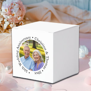 Fügen Sie Ihr eigenes Paar-Foto 55. Hochzeitstag h Geschenkschachtel