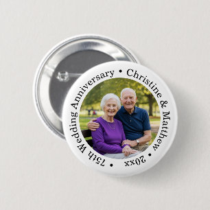 Fügen Sie Ihr eigenes Paar-Foto 75. Hochzeitstag h Button
