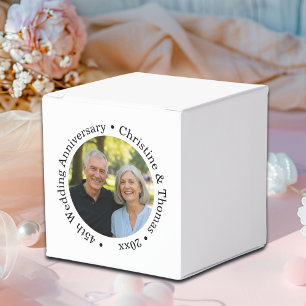 Fügen Sie Ihr eigenes Paar-Foto zum 45. Hochzeitst Geschenkschachtel