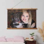 Fügen Sie Ihr eigenes Personalisiertes Dog-Foto un Wandteppich Mit Holzrahmen (Schlafzimmer)