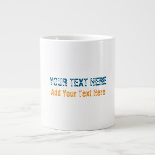 Fügen Sie Ihr eigenes Textslogan Minimalistisch Mo Jumbo-Tasse
