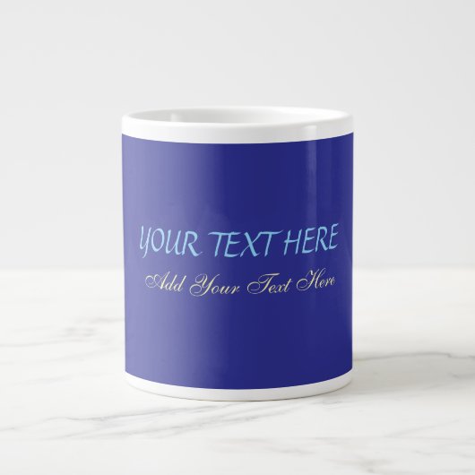 Fügen Sie Ihr eigenes Textslogan Minimalistisch Mo Jumbo-Tasse (Vorderseite)