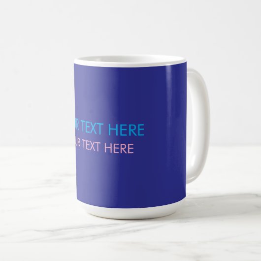 Fügen Sie Ihr eigenes Textslogan Minimalistisch Mo Kaffeetasse (VorderseiteRechts)
