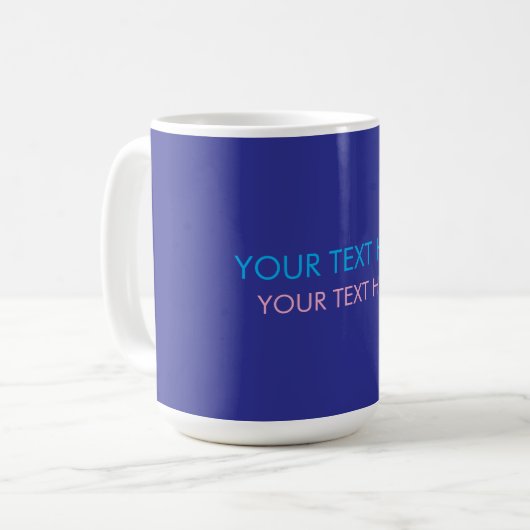 Fügen Sie Ihr eigenes Textslogan Minimalistisch Mo Kaffeetasse (Vorderseite Links)
