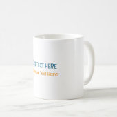 Fügen Sie Ihr eigenes Textslogan Minimalistisch Mo Kaffeetasse (VorderseiteRechts)