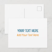 Fügen Sie Ihr eigenes Textslogan Minimalistisch Mo Postkarte (Vorne/Hinten)