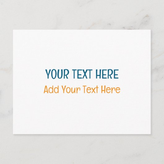 Fügen Sie Ihr eigenes Textslogan Minimalistisch Mo Postkarte (Vorderseite)