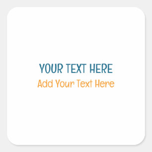 Fügen Sie Ihr eigenes Textslogan Minimalistisch Mo Quadratischer Aufkleber