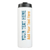 Fügen Sie Ihr eigenes Textslogan Minimalistisch Mo Thermosbecher (Vorderseite)