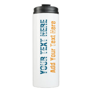 Fügen Sie Ihr eigenes Textslogan Minimalistisch Mo Thermosbecher