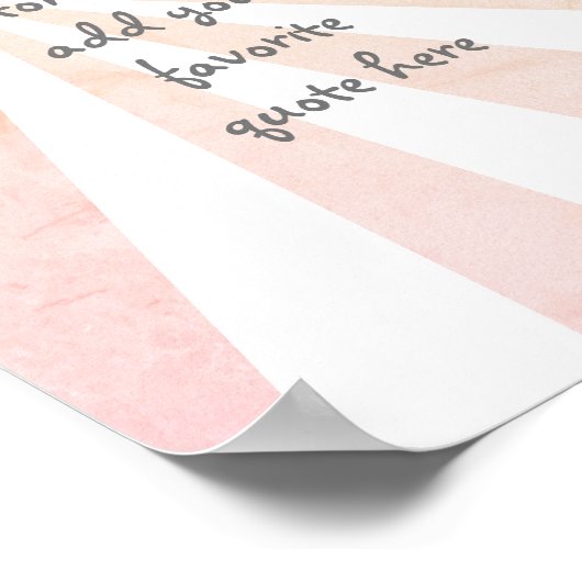 fügen Sie Ihr eigenes Zitat für ein Poster-Sonnenb Poster (Ecke)