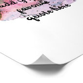 Fügen Sie Ihr eigenes Zitat Poster Aquarelldesign (Ecke)