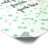 Fügen Sie Ihr eigenes Zitat Poster Aquarelldesign (Ecke)